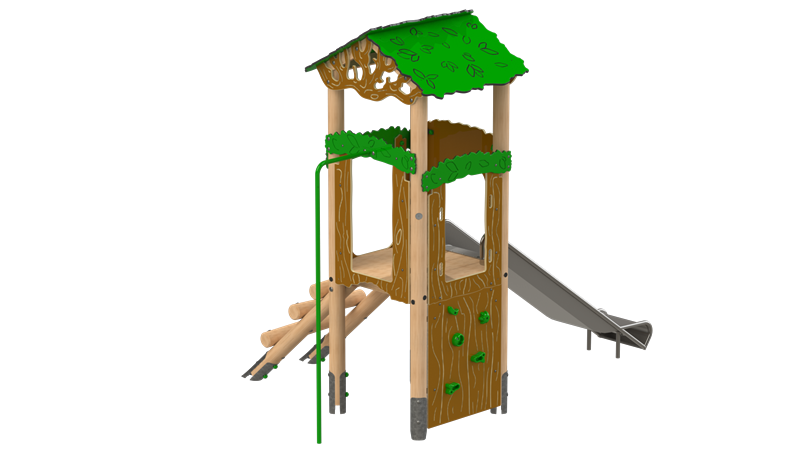 Technical render of a Kestrel Play Tower